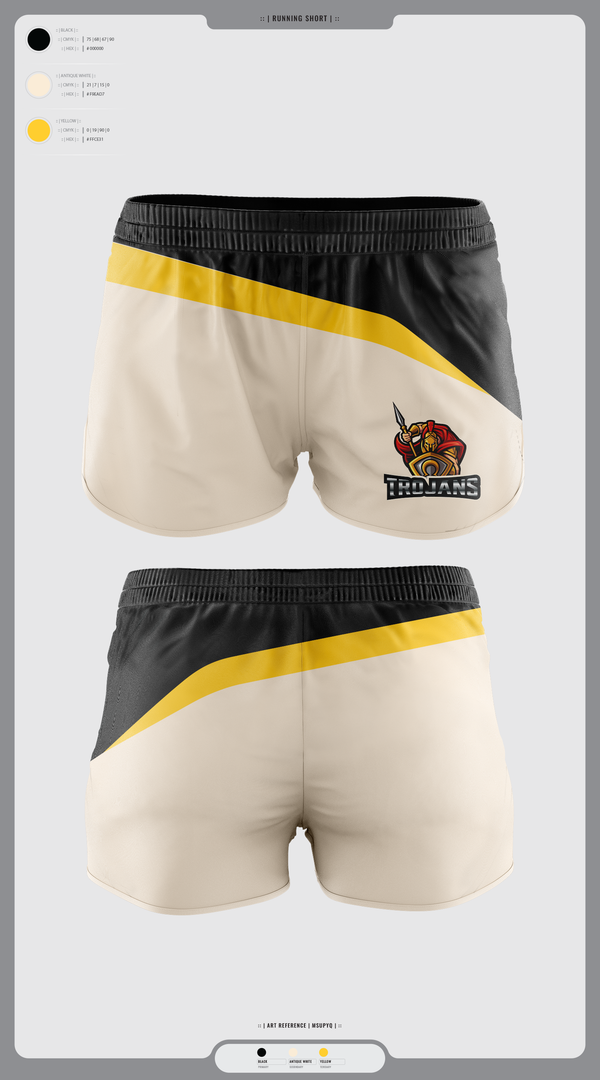 Womens Shorts, TROJANS, Wrestling, Teamtime, Team time, sublimation, custom sports apparel, team uniforms, spirit wear, spiritwear, sports uniforms, custom shirts, team store, custom team store, fundraiser sports, apparel fundraiser