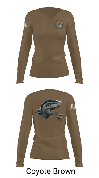 Womens Long Sleeve Vneck Shirt, Seminar 3, Army, Teamtime, Team time, sublimation, custom sports apparel, team uniforms, spirit wear, spiritwear, sports uniforms, custom shirts, team store, custom team store, fundraiser sports, apparel fundraiser