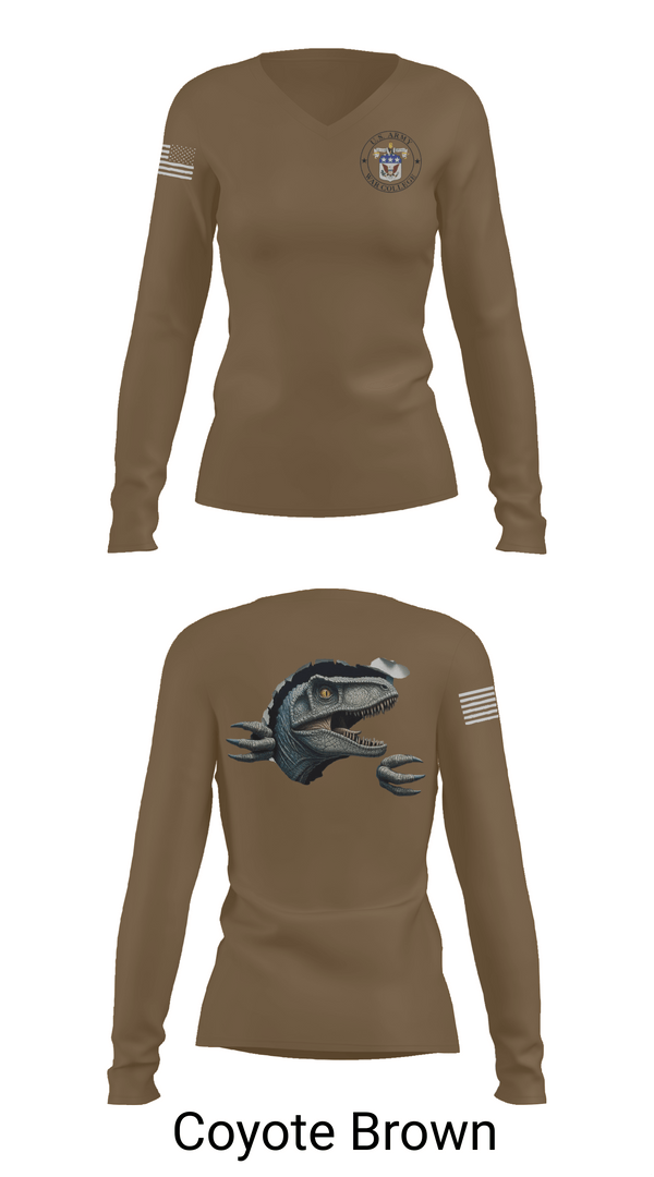 Womens Long Sleeve Vneck Shirt, Seminar 3, Army, Teamtime, Team time, sublimation, custom sports apparel, team uniforms, spirit wear, spiritwear, sports uniforms, custom shirts, team store, custom team store, fundraiser sports, apparel fundraiser
