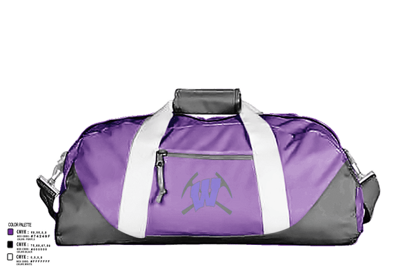 Duffle Bag, Wilburton High School Cheer, Cheer, Teamtime, Team time, sublimation, custom sports apparel, team uniforms, spirit wear, spiritwear, sports uniforms, custom shirts, team store, custom team store, fundraiser sports, apparel fundraiser