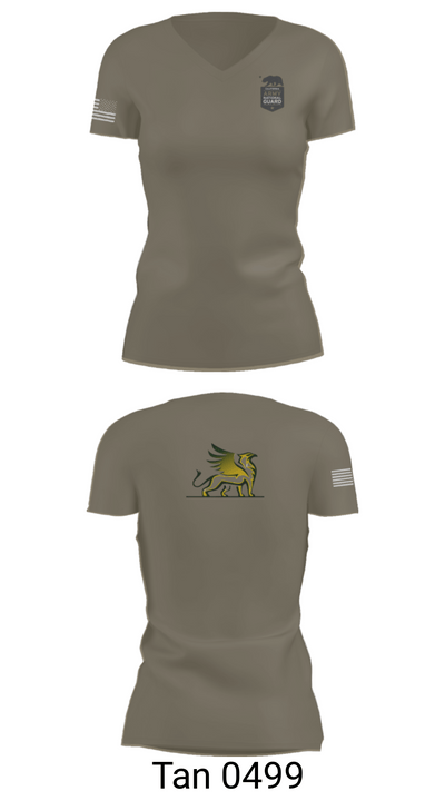 Azusa Griffins 57653557 Women's Short Sleeve V-neck Shirt - 65