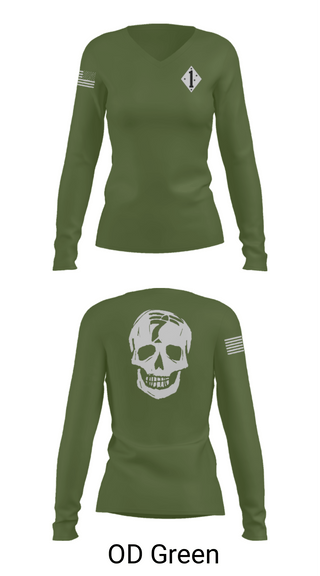 Womens Long Sleeve Vneck Shirt, 3/7 Kilo 3rd, Marines, Teamtime, Team time, sublimation, custom sports apparel, team uniforms, spirit wear, spiritwear, sports uniforms, custom shirts, team store, custom team store, fundraiser sports, apparel fundraiser