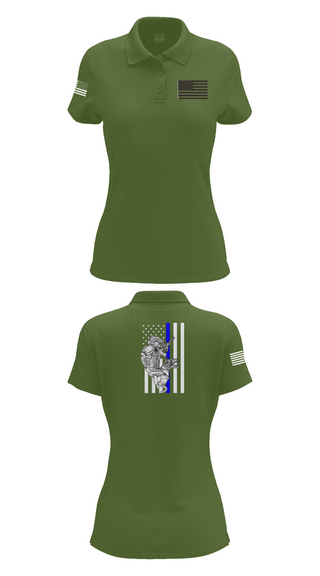 Womens Short Sleeve Performance Polo, 904th MP Det Military Working Dog, Army, Teamtime, Team time, sublimation, custom sports apparel, team uniforms, spirit wear, spiritwear, sports uniforms, custom shirts, team store, custom team store, fundraiser sports, apparel fundraiser