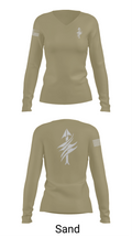 3rd Battalion 2nd Marines Scout Sniper Platoon 1879947 Women's Long Sleeve V-neck Shirt - 97