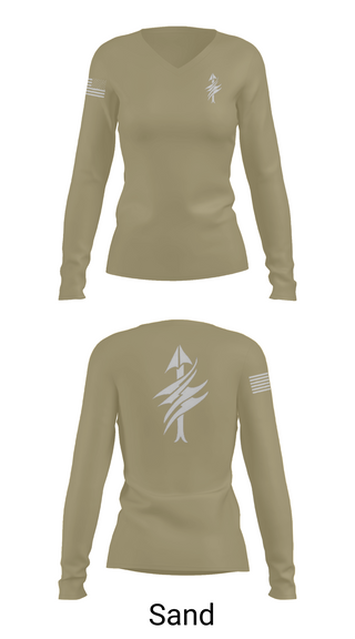 Womens Long Sleeve Vneck Shirt, 3rd Battalion 2nd Marines Scout Sniper Platoon, Marines, Teamtime, Team time, sublimation, custom sports apparel, team uniforms, spirit wear, spiritwear, sports uniforms, custom shirts, team store, custom team store, fundraiser sports, apparel fundraiser