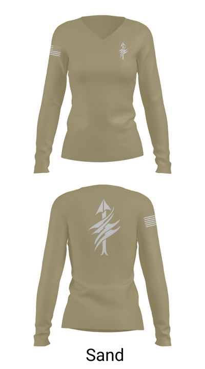 3rd Battalion 2nd Marines Scout Sniper Platoon 1879947 Women's Long Sleeve V-neck Shirt - 97