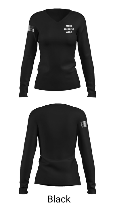 91st missile wing 66041699 Women's Long Sleeve V-neck Shirt - 37