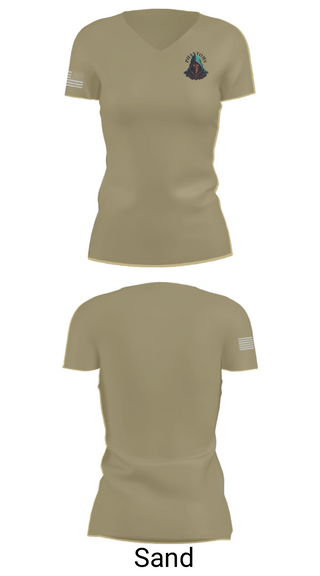 Womens Short Sleeve Vneck Shirt, 2nd Platoon Charlie Battery 5-4, Army, Teamtime, Team time, sublimation, custom sports apparel, team uniforms, spirit wear, spiritwear, sports uniforms, custom shirts, team store, custom team store, fundraiser sports, apparel fundraiser