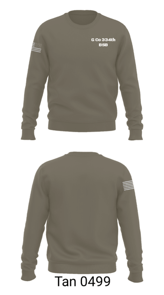 Crew Neck Sweatshirt, G Co 334th BSB, National Guard, Teamtime, Team time, sublimation, custom sports apparel, team uniforms, spirit wear, spiritwear, sports uniforms, custom shirts, team store, custom team store, fundraiser sports, apparel fundraiser