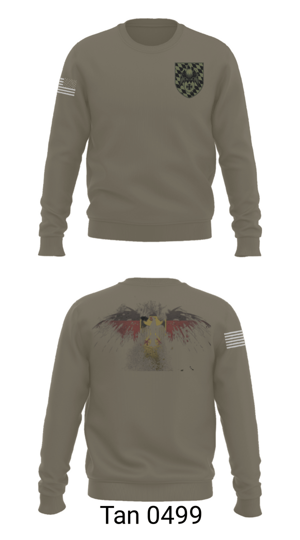 Crew Neck Sweatshirt, 3./HSchRgt1, Army, Teamtime, Team time, sublimation, custom sports apparel, team uniforms, spirit wear, spiritwear, sports uniforms, custom shirts, team store, custom team store, fundraiser sports, apparel fundraiser