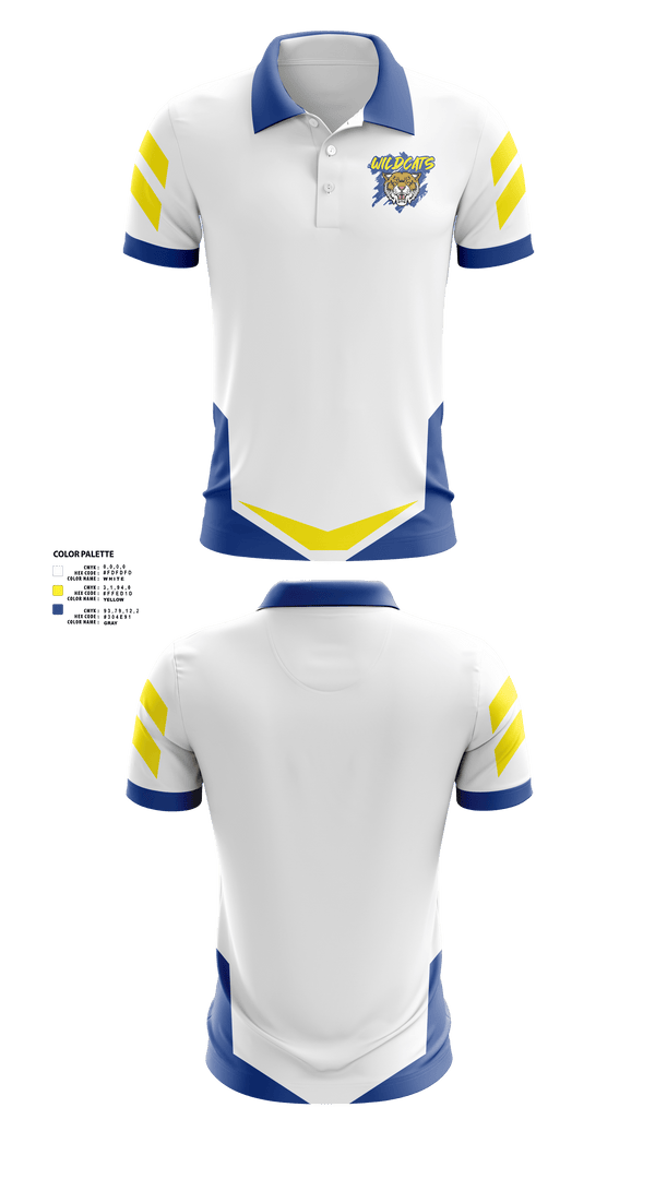 Short Sleeve Performance Polo, Wildcats Volleyball, Women's Volleyball, Teamtime, Team time, sublimation, custom sports apparel, team uniforms, spirit wear, spiritwear, sports uniforms, custom shirts, team store, custom team store, fundraiser sports, apparel fundraiser