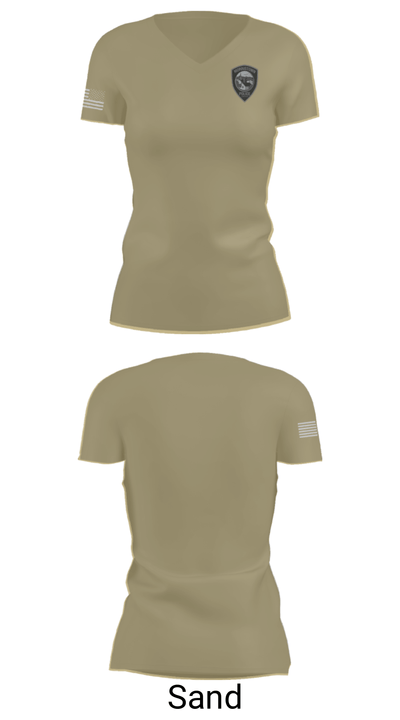 Morristown Police Department 25451199 Women's Short Sleeve V-neck Shirt - 84