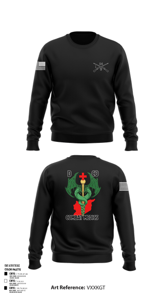 Crew Neck Sweatshirt, D-co 1-114th, Army, Teamtime, Team time, sublimation, custom sports apparel, team uniforms, spirit wear, spiritwear, sports uniforms, custom shirts, team store, custom team store, fundraiser sports, apparel fundraiser
