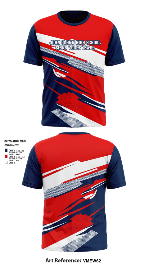 Short Sleeve Performance Shirt, John Glenn High School Volleyball, Men's Volleyball, Teamtime, Team time, sublimation, custom sports apparel, team uniforms, spirit wear, spiritwear, sports uniforms, custom shirts, team store, custom team store, fundraiser sports, apparel fundraiser