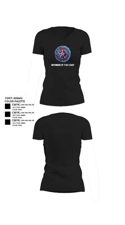 Defenders of the Coast 55922542 Women's Short Sleeve V-neck Shirt - 24
