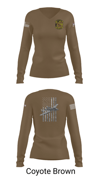 Womens Long Sleeve Vneck Shirt 1, 74 FGS, Air Force, Teamtime, Team time, sublimation, custom sports apparel, team uniforms, spirit wear, spiritwear, sports uniforms, custom shirts, team store, custom team store, fundraiser sports, apparel fundraiser