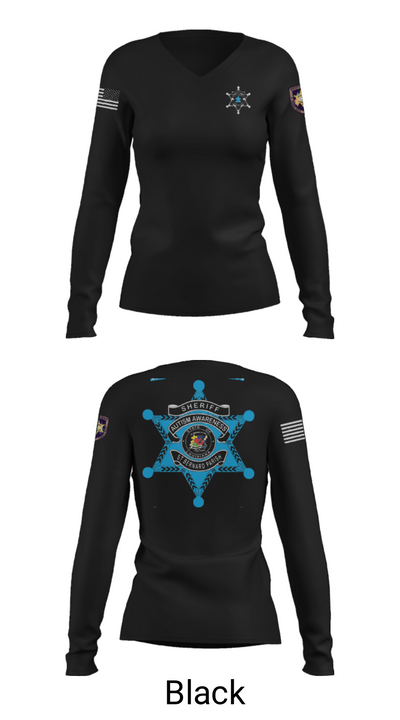 C.I.B. 14184505 Women's Long Sleeve V-neck Shirt - 23