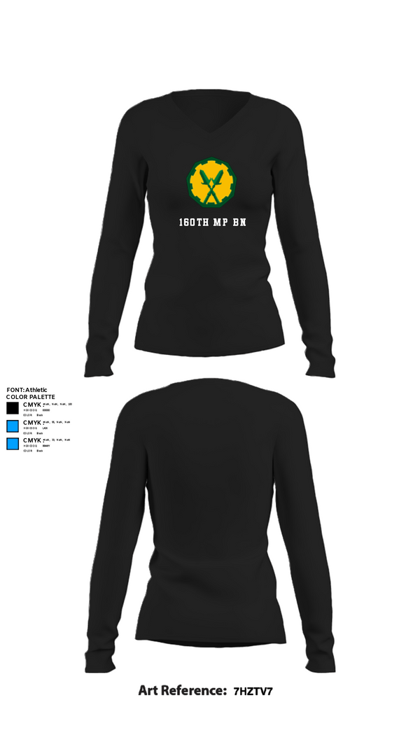 Womens Long Sleeve Vneck Shirt, 160th mp bn, Army, Teamtime, Team time, sublimation, custom sports apparel, team uniforms, spirit wear, spiritwear, sports uniforms, custom shirts, team store, custom team store, fundraiser sports, apparel fundraiser