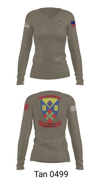 Women's Long Sleeve Vneck Shirt, 2nd battalion , 5th marines, Marines, Teamtime, Team time, sublimation, custom sports apparel, team uniforms, spirit wear, spiritwear, sports uniforms, custom shirts, team store, custom team store, fundraiser sports, apparel fundraiser