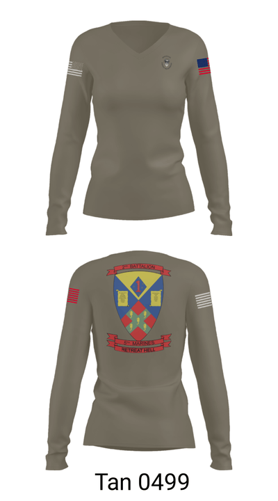 2nd battalion , 5th marines 24744641 Women's Long Sleeve V-neck Shirt - 54