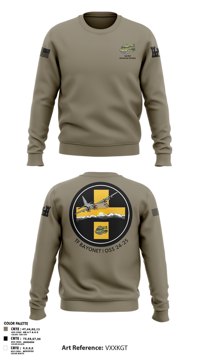 B Co 766 EN BeB 1st Platoon Armored Turtles Crew Neck Sweatshirt - 7