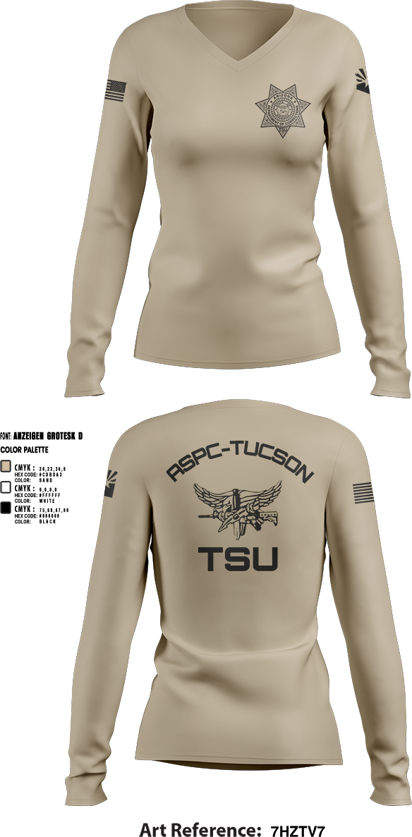 Womens Long Sleeve Vneck Shirt, TSU, Police, Teamtime, Team time, sublimation, custom sports apparel, team uniforms, spirit wear, spiritwear, sports uniforms, custom shirts, team store, custom team store, fundraiser sports, apparel fundraiser