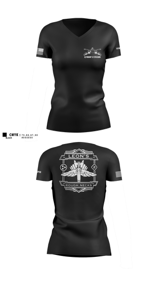 Womens Short Sleeve Vneck Shirt, Q TROOP 2/278 ACR, National Guard, Teamtime, Team time, sublimation, custom sports apparel, team uniforms, spirit wear, spiritwear, sports uniforms, custom shirts, team store, custom team store, fundraiser sports, apparel fundraiser
