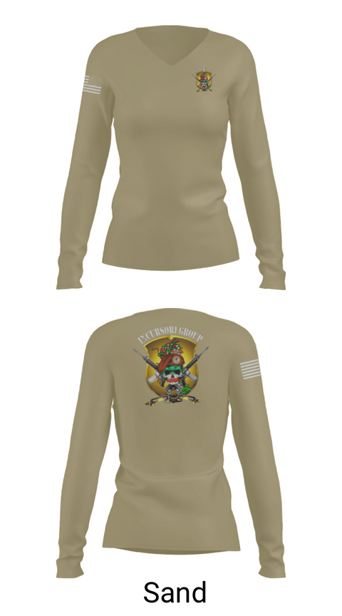 Women's Long Sleeve Vneck Shirt, Incursori, , Teamtime, Team time, sublimation, custom sports apparel, team uniforms, spirit wear, spiritwear, sports uniforms, custom shirts, team store, custom team store, fundraiser sports, apparel fundraiser