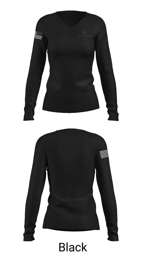 Womens Long Sleeve Vneck Shirt, Rhythm In Motion, , Teamtime, Team time, sublimation, custom sports apparel, team uniforms, spirit wear, spiritwear, sports uniforms, custom shirts, team store, custom team store, fundraiser sports, apparel fundraiser