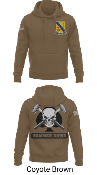 Hoodie, 2-14 CAV ACE HIGH, Army, Teamtime, Team time, sublimation, custom sports apparel, team uniforms, spirit wear, spiritwear, sports uniforms, custom shirts, team store, custom team store, fundraiser sports, apparel fundraiser