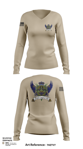 Womens Long Sleeve Vneck Shirt, Pieper Legacy Loft, , Teamtime, Team time, sublimation, custom sports apparel, team uniforms, spirit wear, spiritwear, sports uniforms, custom shirts, team store, custom team store, fundraiser sports, apparel fundraiser