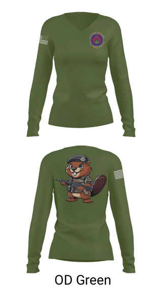 Women's Long Sleeve Vneck Shirt, 315th SFS, Air Force, Teamtime, Team time, sublimation, custom sports apparel, team uniforms, spirit wear, spiritwear, sports uniforms, custom shirts, team store, custom team store, fundraiser sports, apparel fundraiser