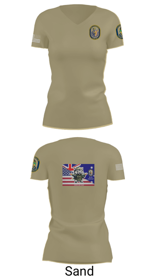 Womens Short Sleeve Vneck Shirt, USS CANBERRA (LCS 30), Navy, Teamtime, Team time, sublimation, custom sports apparel, team uniforms, spirit wear, spiritwear, sports uniforms, custom shirts, team store, custom team store, fundraiser sports, apparel fundraiser