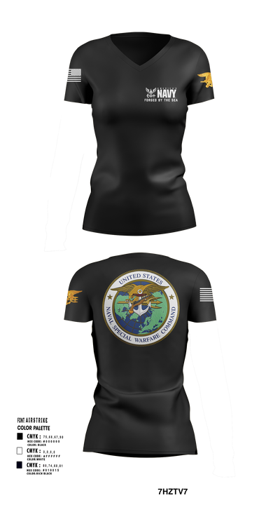 SEAL Team 4781251 Women's Short Sleeve V-neck Shirt - 115