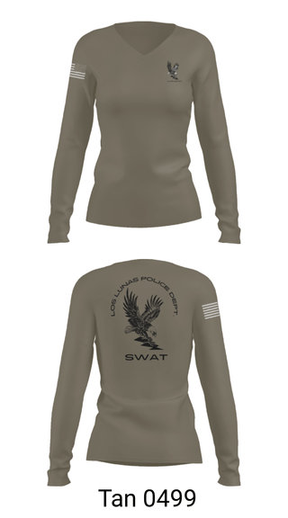 Womens Long Sleeve Vneck Shirt, LOS LUNAS POLICE DEPT. SWAT, , Teamtime, Team time, sublimation, custom sports apparel, team uniforms, spirit wear, spiritwear, sports uniforms, custom shirts, team store, custom team store, fundraiser sports, apparel fundraiser