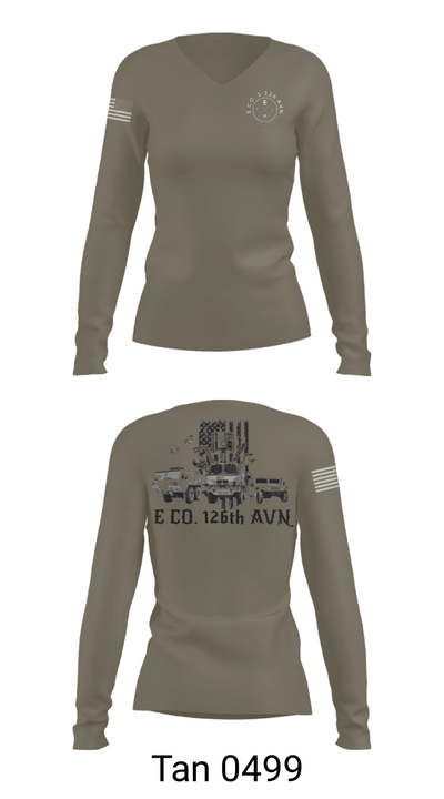 B Co. 1-126AVN 81837658 Women's Long Sleeve V-neck Shirt - 77