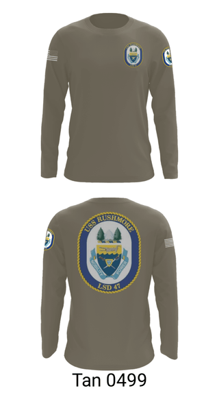 Long Sleeve Performance Shirt, USS RUSHMORE, Navy, Teamtime, Team time, sublimation, custom sports apparel, team uniforms, spirit wear, spiritwear, sports uniforms, custom shirts, team store, custom team store, fundraiser sports, apparel fundraiser