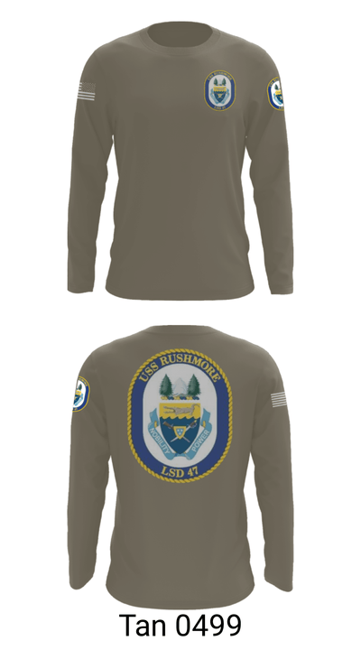 USS RUSHMORE 78932182 Long Sleeve Performance Shirt - 63