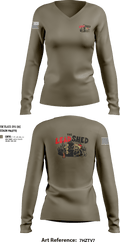 The Lead Shed 67776768 Women's Long Sleeve V-neck Shirt - 2