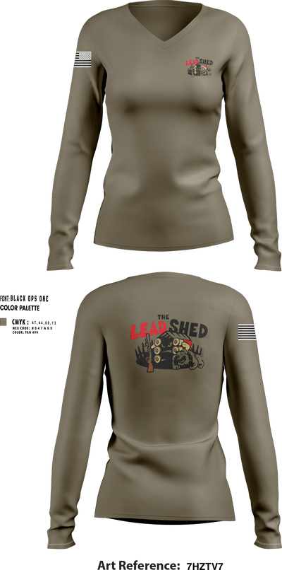 The Lead Shed 67776768 Women's Long Sleeve V-neck Shirt - 2