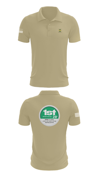 Short Sleeve Performance Polo, 28th MP Company, National Guard, Teamtime, Team time, sublimation, custom sports apparel, team uniforms, spirit wear, spiritwear, sports uniforms, custom shirts, team store, custom team store, fundraiser sports, apparel fundraiser