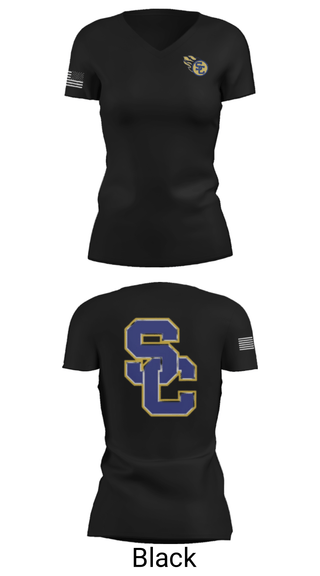 Womens Short Sleeve Vneck Shirt, St Charles Catholic High School Football, Football, Teamtime, Team time, sublimation, custom sports apparel, team uniforms, spirit wear, spiritwear, sports uniforms, custom shirts, team store, custom team store, fundraiser sports, apparel fundraiser
