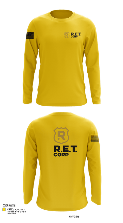RET CORP 33326250 Long Sleeve Performance Shirt - 122