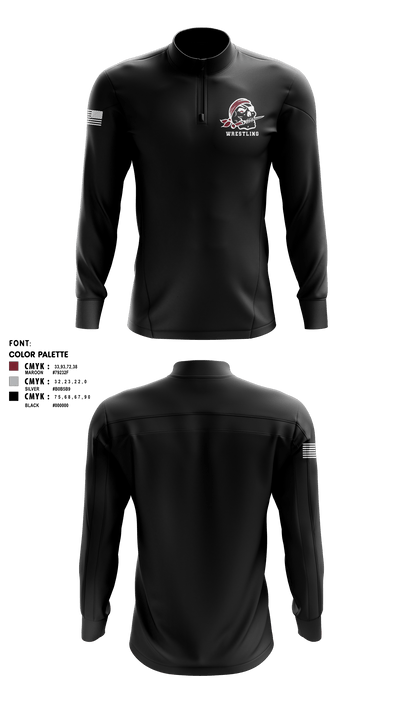 Braden River High School Wrestling 19591085 Quarter Zip Jacket - 3