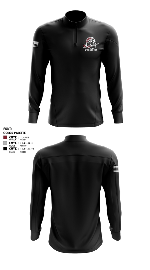 Quarter Zip Jacket, Braden River High School Wrestling, Wrestling, Teamtime, Team time, sublimation, custom sports apparel, team uniforms, spirit wear, spiritwear, sports uniforms, custom shirts, team store, custom team store, fundraiser sports, apparel fundraiser
