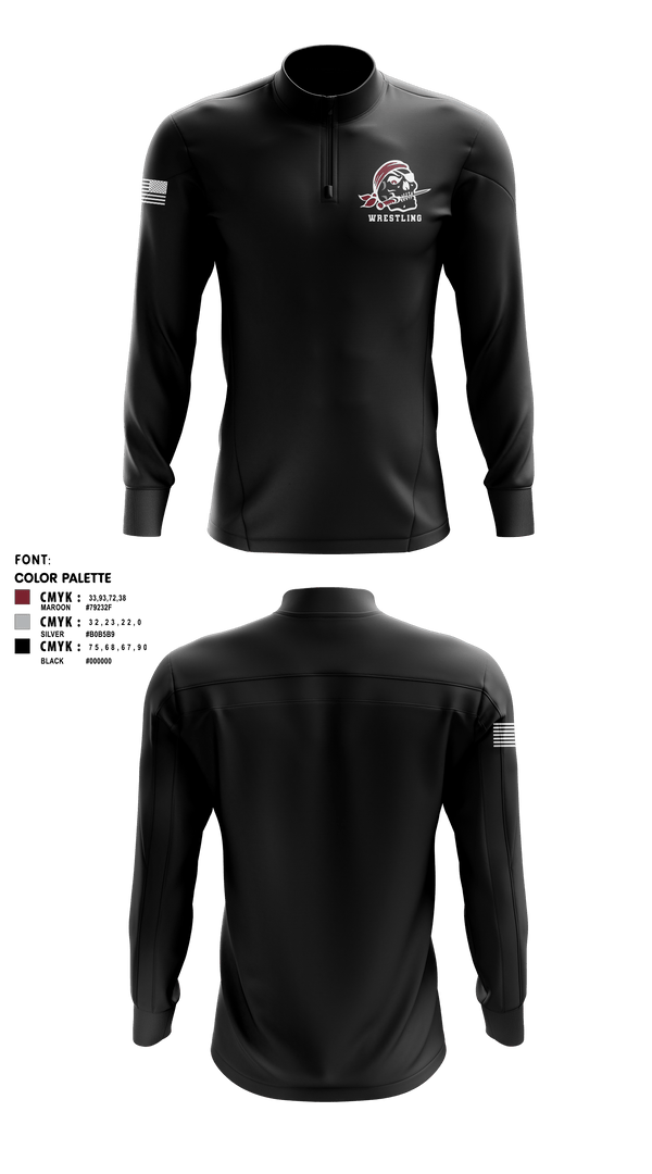 Quarter Zip Jacket, Braden River High School Wrestling, Wrestling, Teamtime, Team time, sublimation, custom sports apparel, team uniforms, spirit wear, spiritwear, sports uniforms, custom shirts, team store, custom team store, fundraiser sports, apparel fundraiser