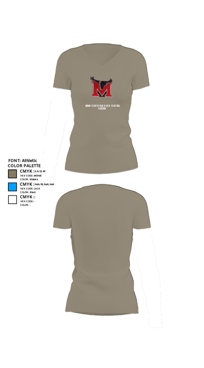 Moore Catholic High School Soccer 26340317 Women's Short Sleeve V-neck Shirt - 20