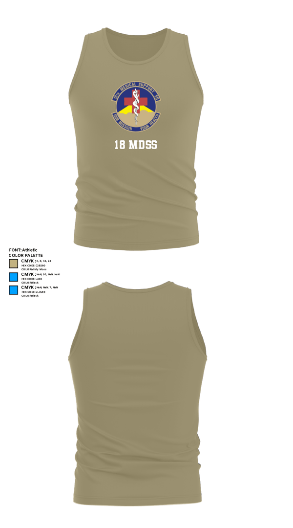 Tank Top, 18 MDSS, Air Force, Teamtime, Team time, sublimation, custom sports apparel, team uniforms, spirit wear, spiritwear, sports uniforms, custom shirts, team store, custom team store, fundraiser sports, apparel fundraiser