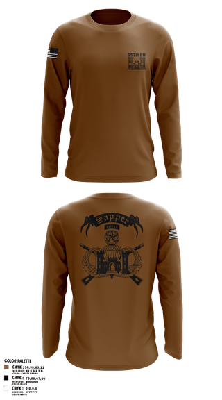 Long Sleeve Performance Shirt, 95TH EN, Army, Teamtime, Team time, sublimation, custom sports apparel, team uniforms, spirit wear, spiritwear, sports uniforms, custom shirts, team store, custom team store, fundraiser sports, apparel fundraiser