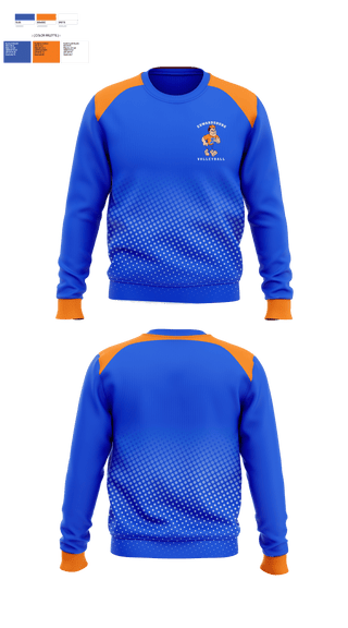 Crew Neck Sweatshirt, Edwardsburg Middle School Volleyball, Men's Volleyball, Teamtime, Team time, sublimation, custom sports apparel, team uniforms, spirit wear, spiritwear, sports uniforms, custom shirts, team store, custom team store, fundraiser sports, apparel fundraiser